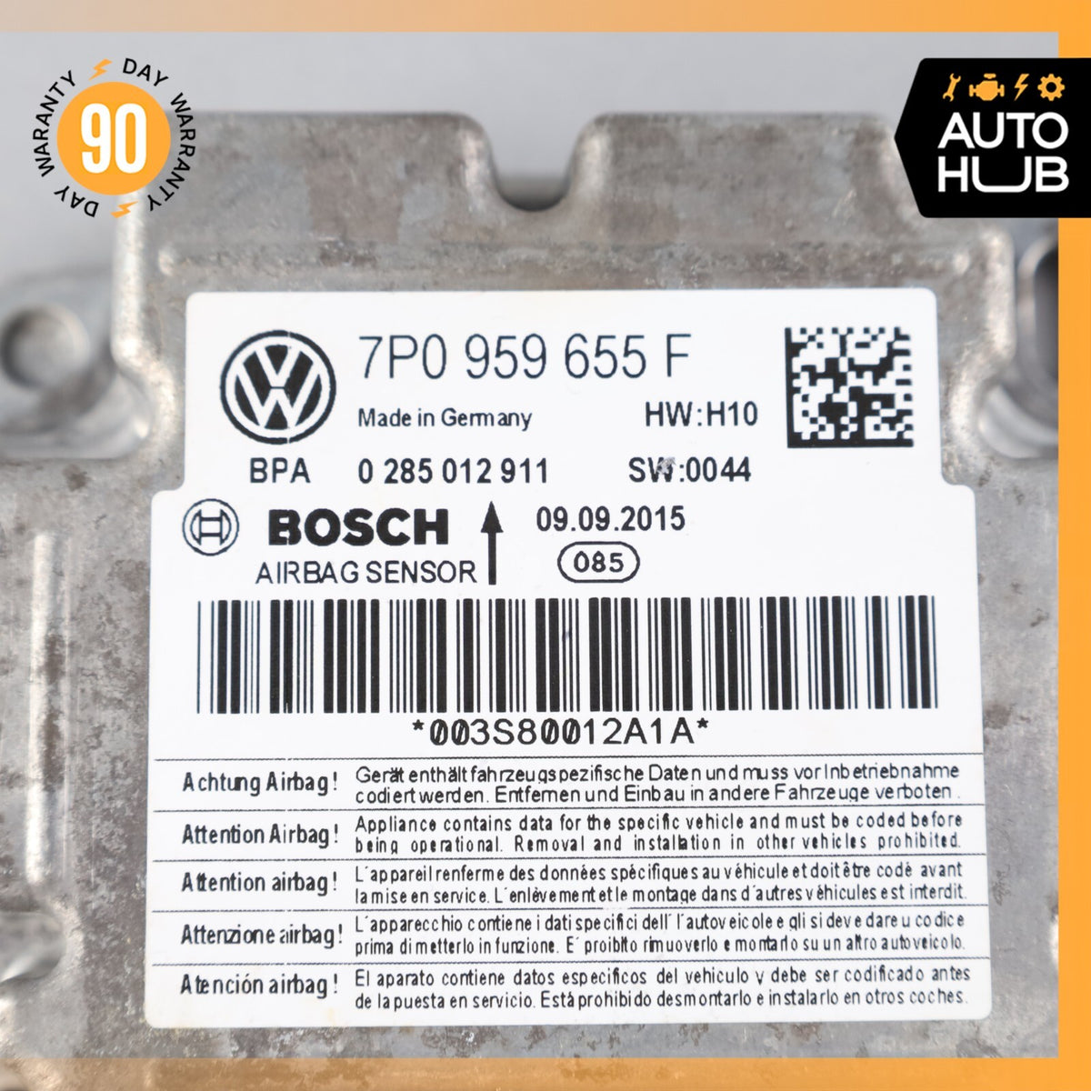 15-18 Porsche Cayenne 958 E-Hybrid Airbag Air Bag Sensor SRS Control Module OEM - photo 7