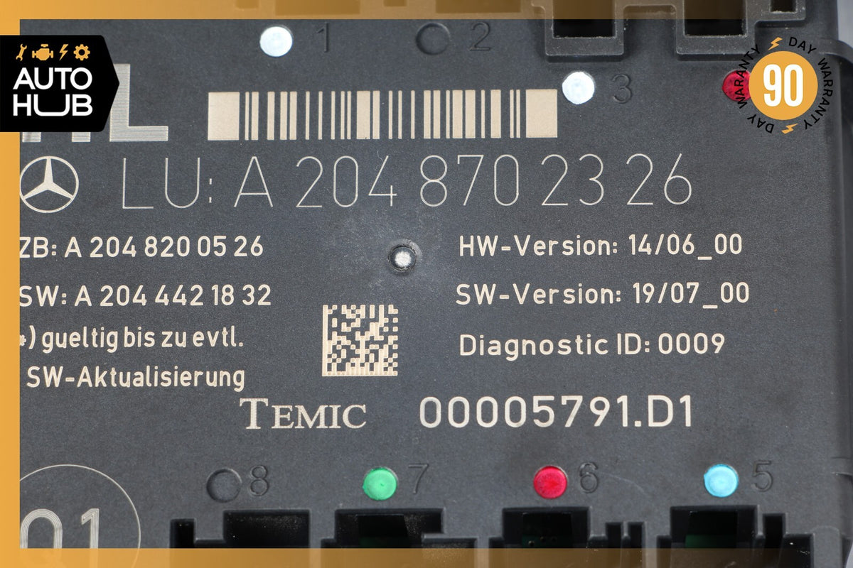 08-18 Mercedes W204 C300 CLS550 GLK350 Rear Left Side Door Control Module OEM - photo 11