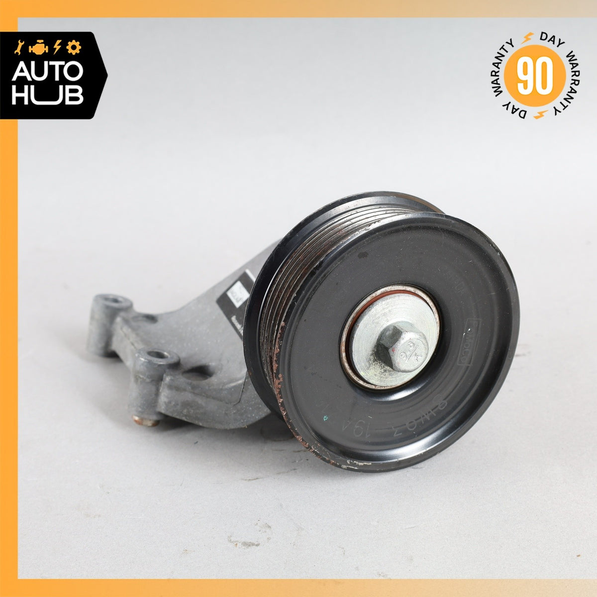 Jaguar X150 XK Engine Lower Belt Idler Pulley Bracket w/ Pulley OEM - photo 1