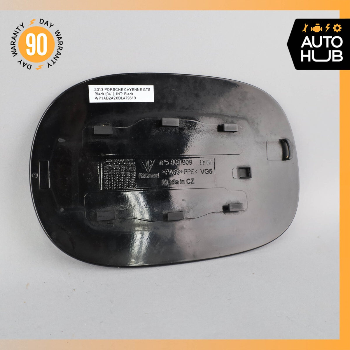 11-18 Porsche Cayenne 958 GTS Fuel Door Lid Gas Tank Cover Black OEM 82k - photo 7