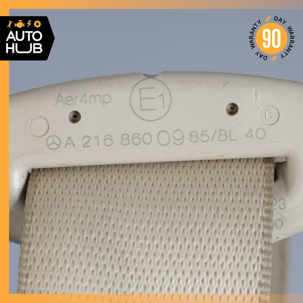 07-14 Mercedes W216 CL550 CL600 Rear Left Driver Side Seat Belt Beige OEM - photo 10