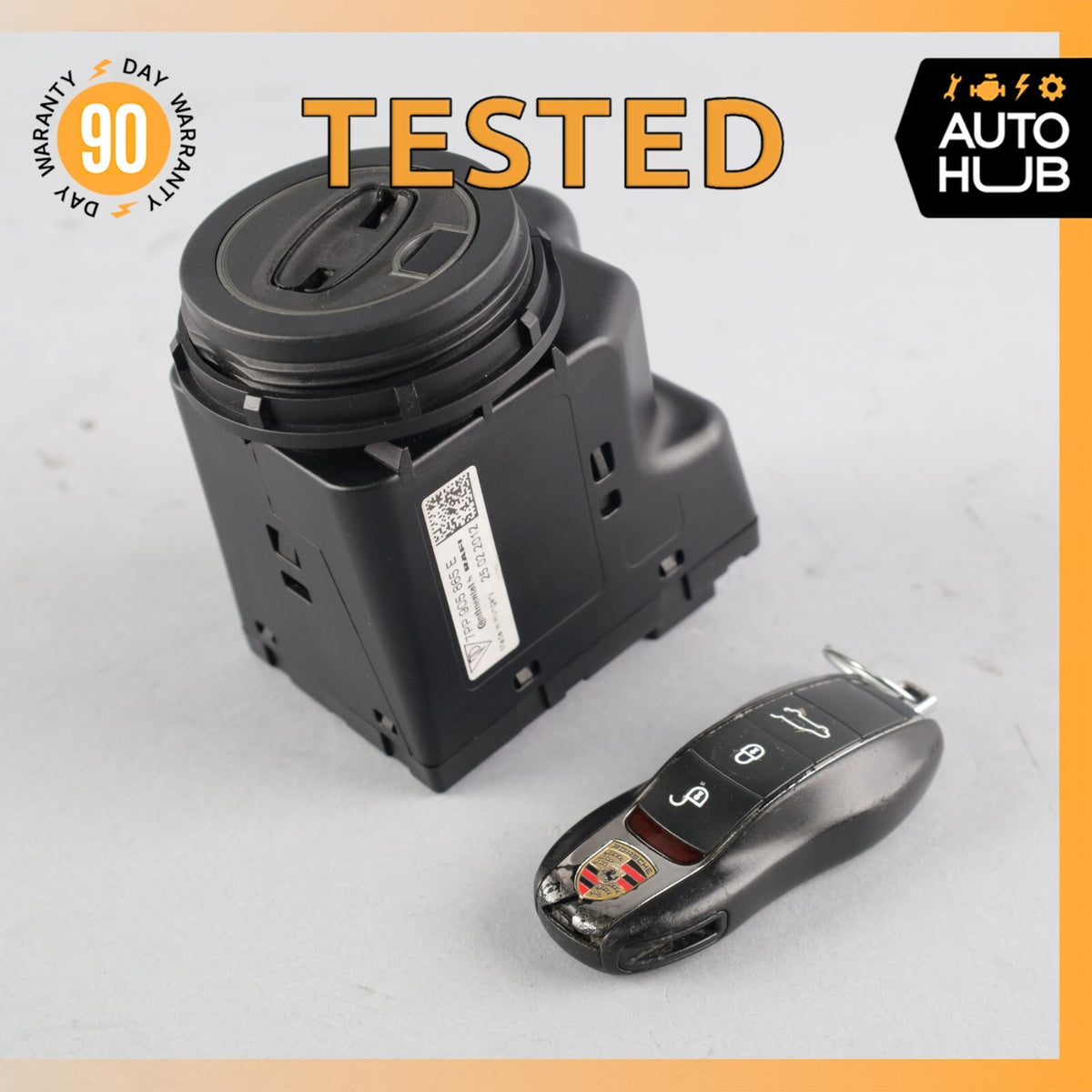11-18 Porsche Cayenne 958 Start Ignition Switch Module w/ Key OEM - photo 1