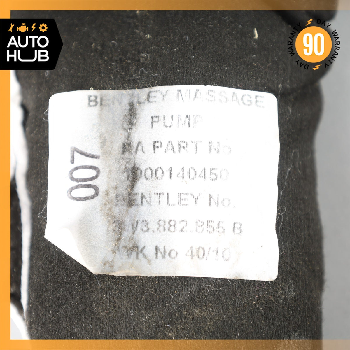 Bentley Continental GTC GT Front Left or Right Lumbar Massage Air Pump OEM 59k - photo 9