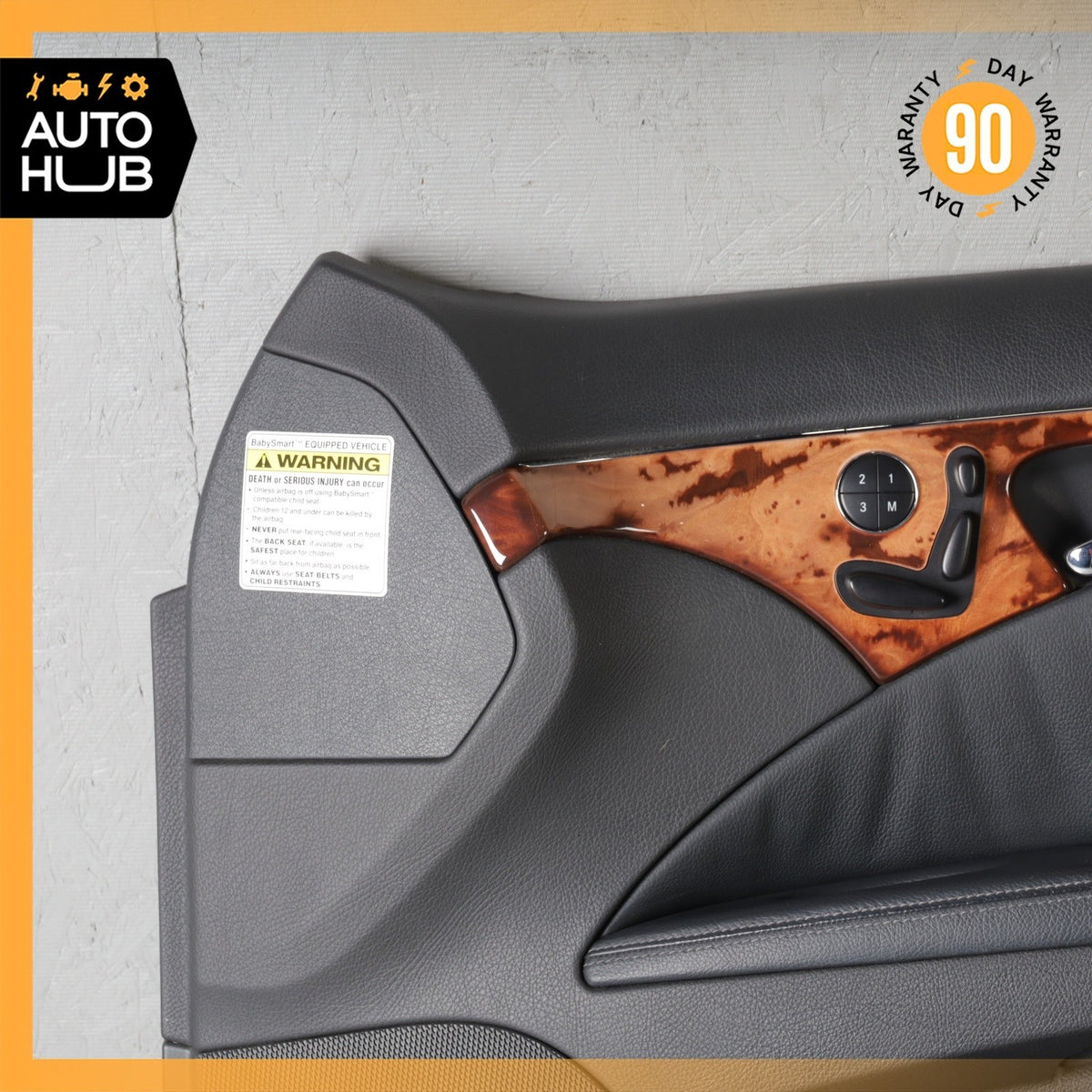 03-06 Mercedes W211 E320 E500 Interior Door Panel Front Right Side Black OEM - photo 4