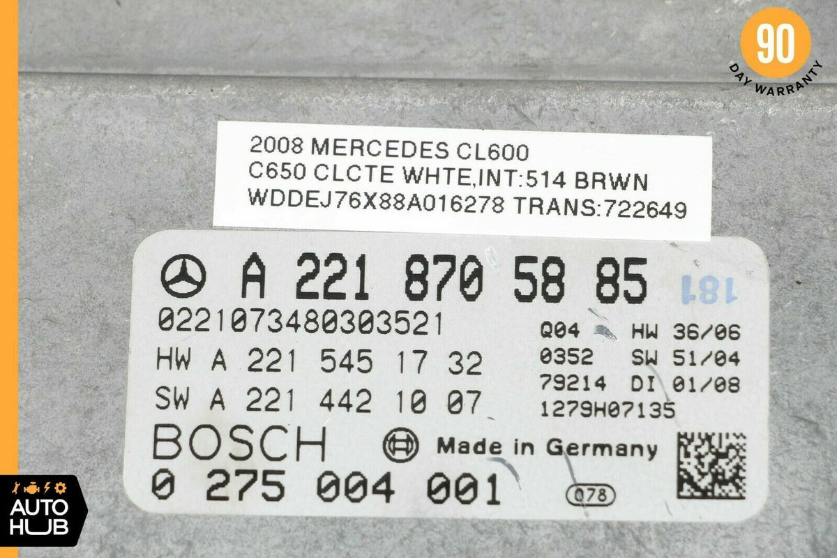 07-09 Mercedes W216 CL600 S63 Night Vision Camera Control Module 2218705885 OEM - photo 7