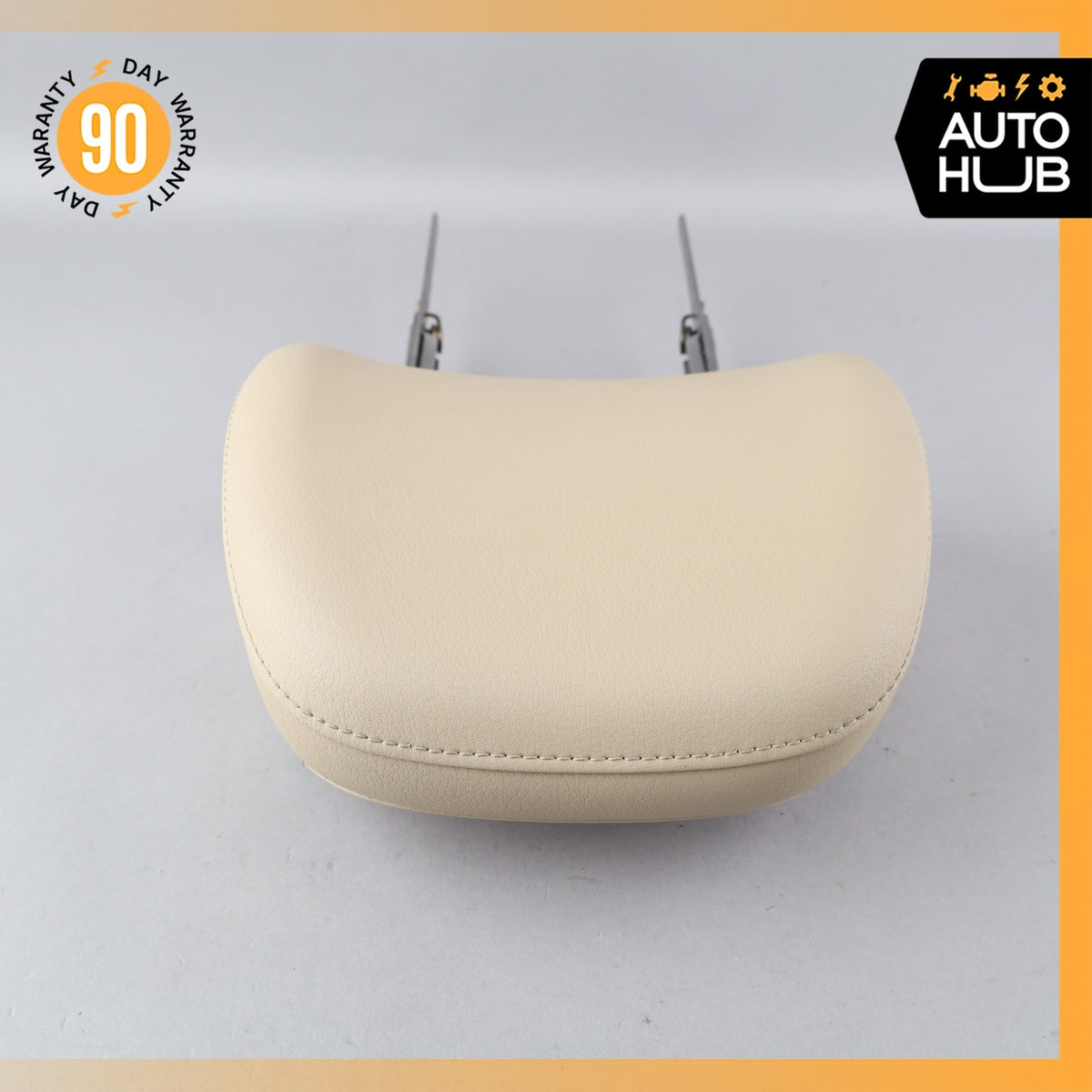 Audi 4M Q7 Front Left Side Seat Cushion Headrest Head Rest Beige OEM 87k - photo 10