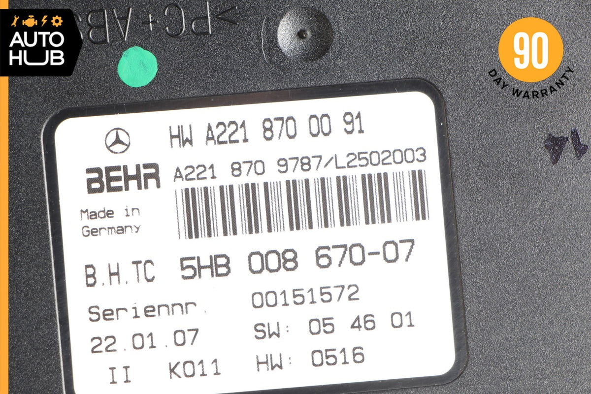 07-14 Mercedes W221 S600 CL550 AC A/C Heater Control Module 2218700091 OEM - photo 10