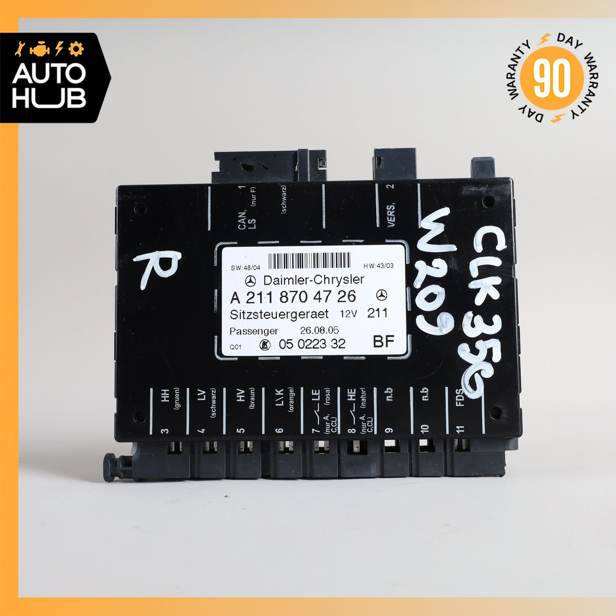 03-09 Mercedes W209 CLK350 E320 CLK500 Right Passenger Seat Control Module OEM - photo 6