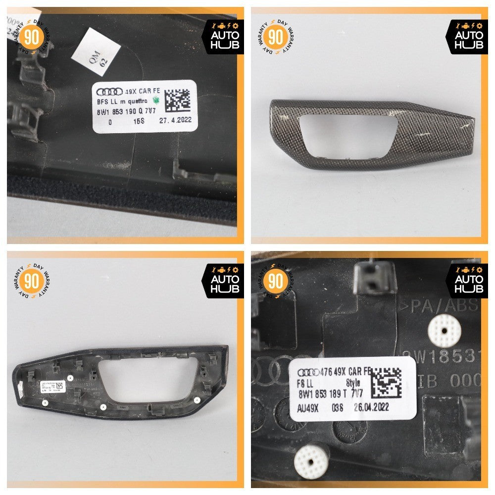 18-24 Audi B9 S5 A5 Convertible Dashboard Door Panel Trim Carbon Set OEM 24k - photo 13