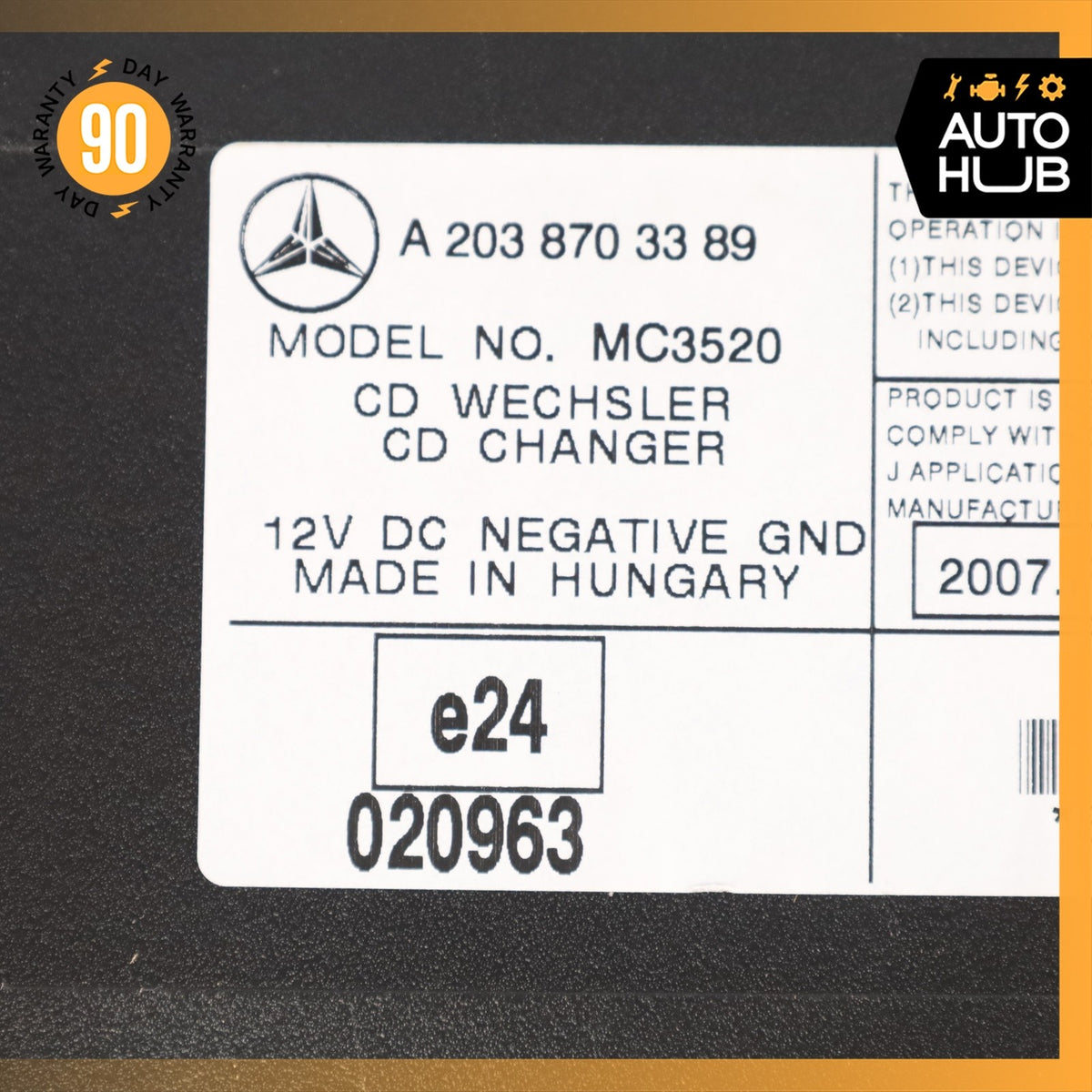 05-08 Mercedes W209 CLK350 CLK500 SL500 C240 C320 CD Changer 6 Disk Player OEM - photo 11