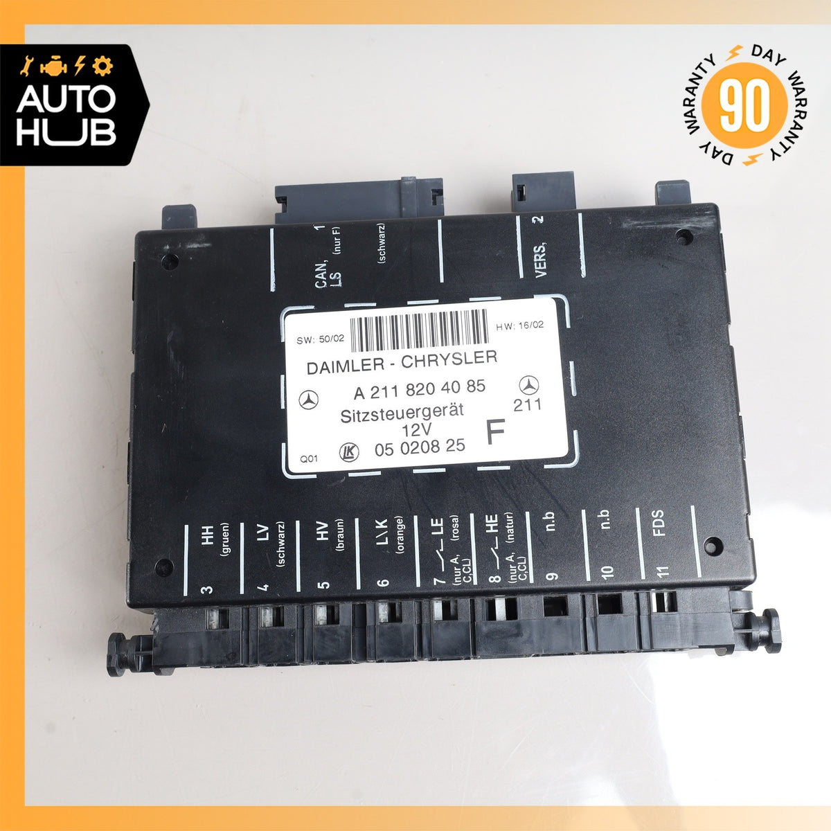 03-09 Mercedes W211 E520 CLK500 Seat Control Module Front Left 2118204085 OEM - photo 4