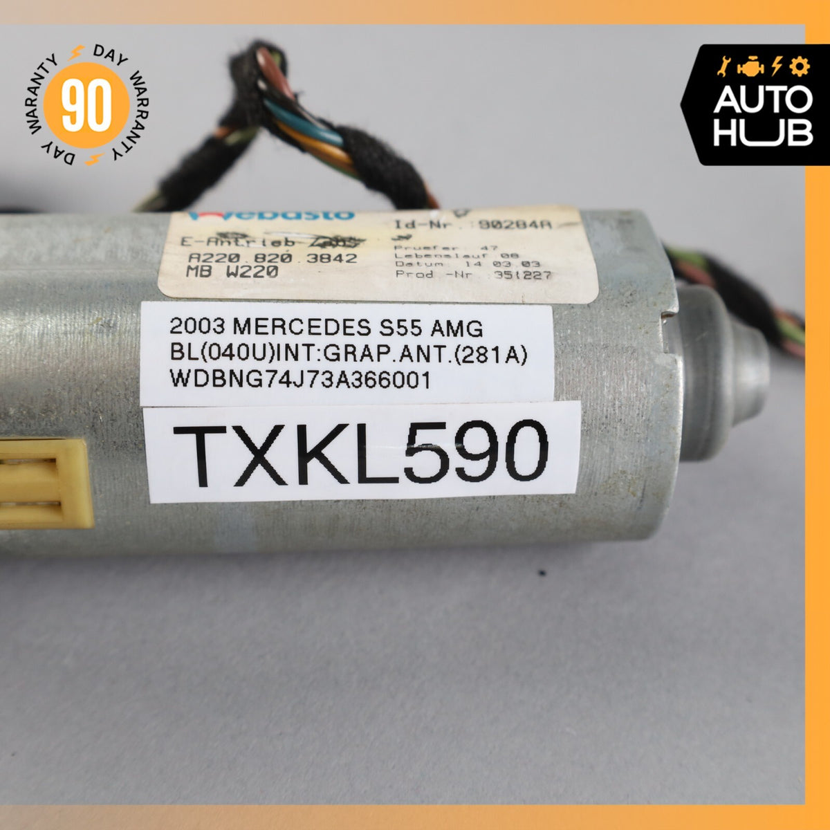 00-06 Mercedes W220 S55 AMG S500 CL500 Sunroof Sun Roof Motor 2208203842 OEM - photo 11