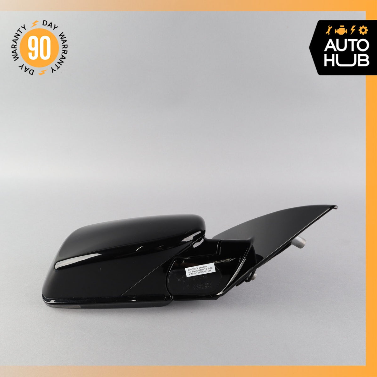 06-10 BMW E64 650i Right Passenger Side Rear View Door Mirror Jet Black OEM 71k - photo 11
