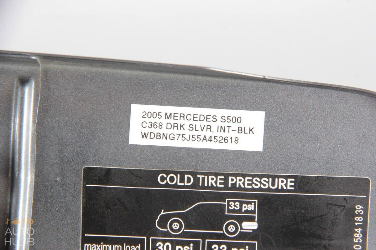 00-06 Mercedes W220 S500 S430 S600 Fuel Gas Tank Door Lid Cover OEM - photo 10