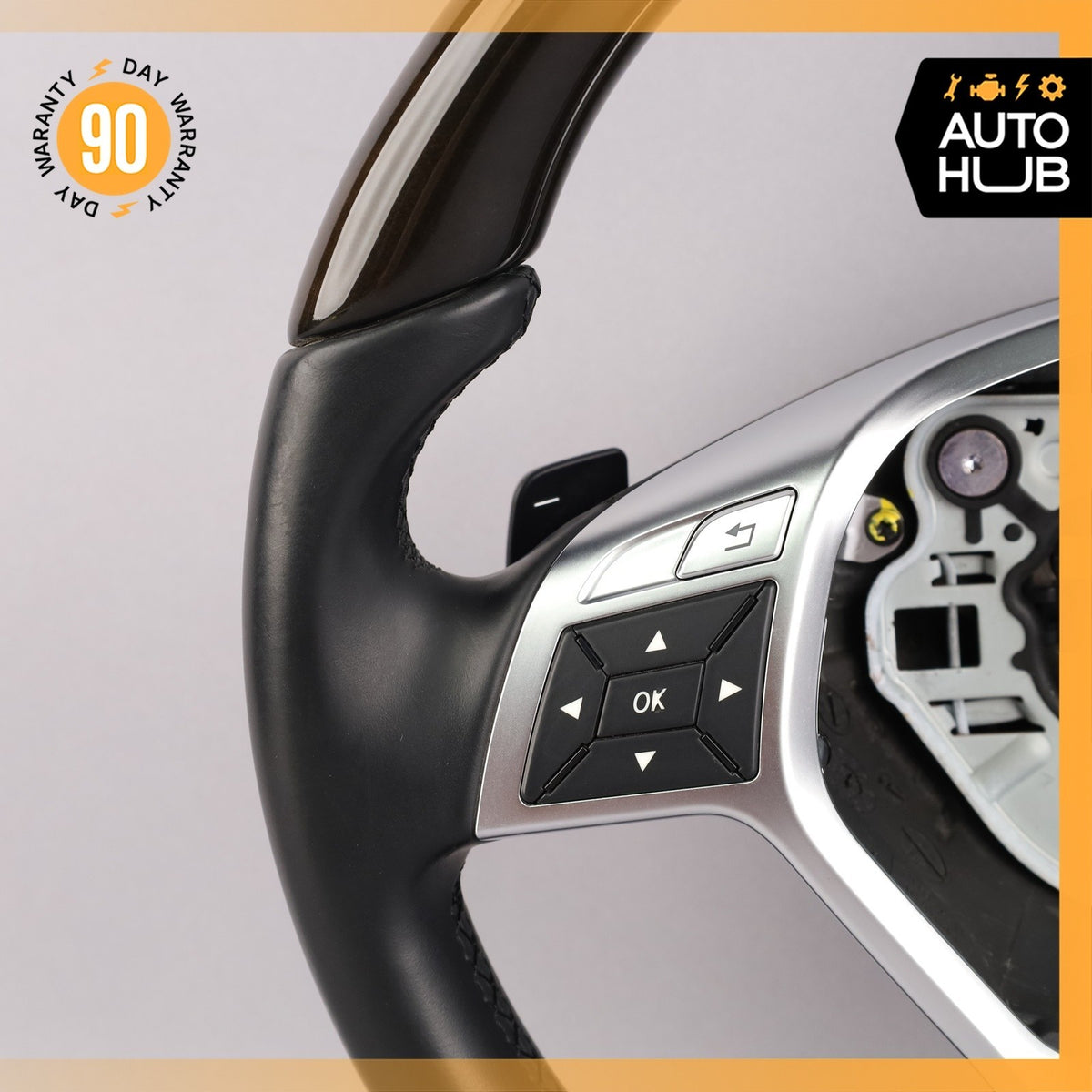 12-18 Mercedes R231 SL400 SL550 Steering Wheel Flat Bottom w/Paddle Shifters OEM - photo 9