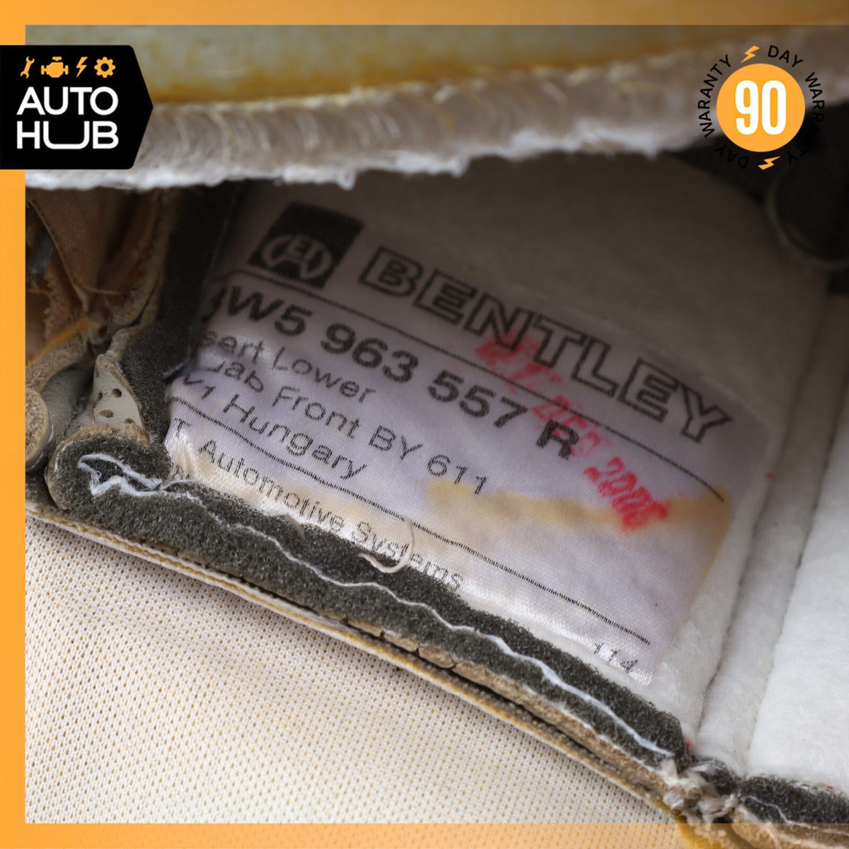 Bentley Continental Flying Spur Front Right Side Seat Upper Back Cushion OEM 80k - photo 16