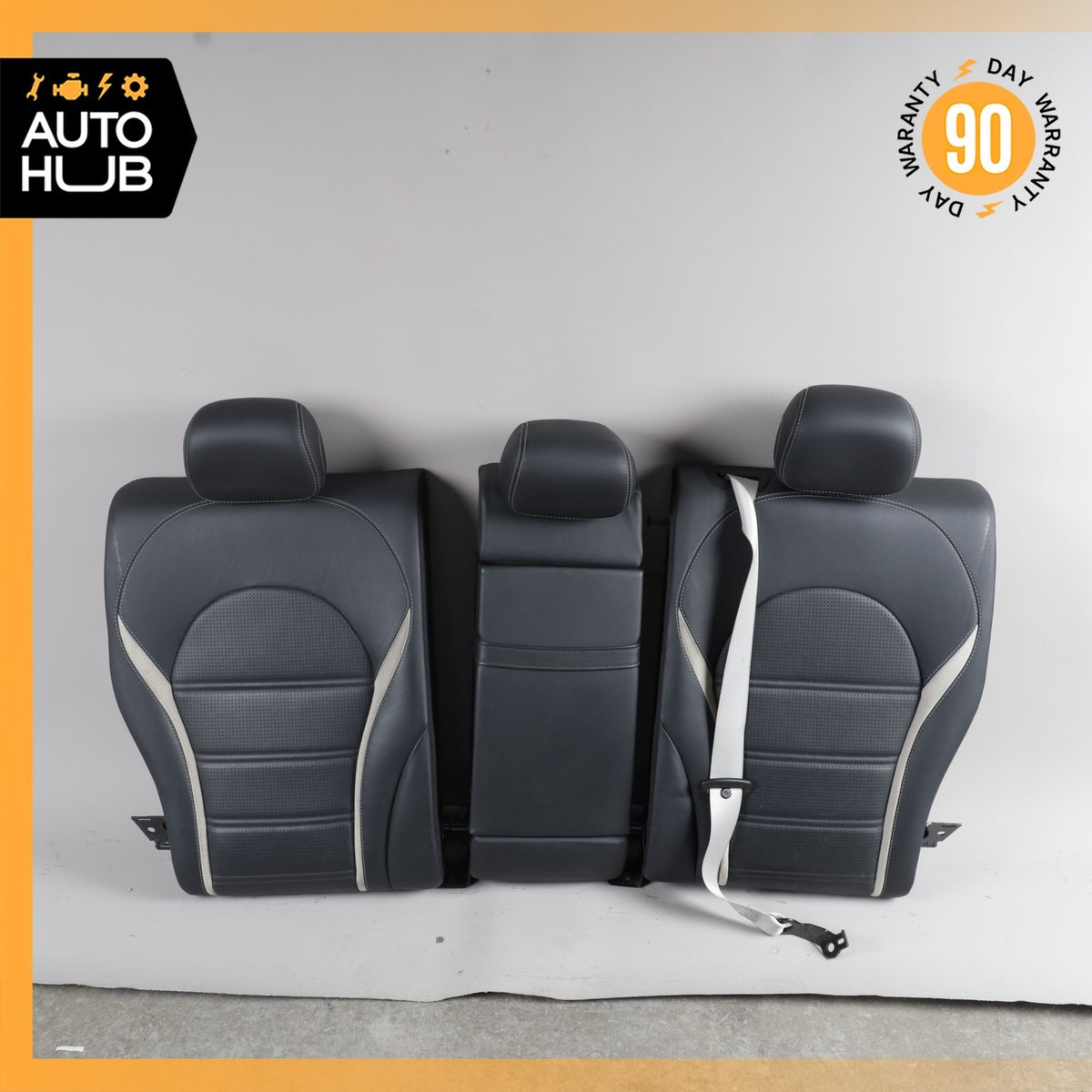 15-21 Mercedes W205 C63 AMG Sedan Rear Seat Cushion Upper Top Assembly Nappa OEM - photo 1