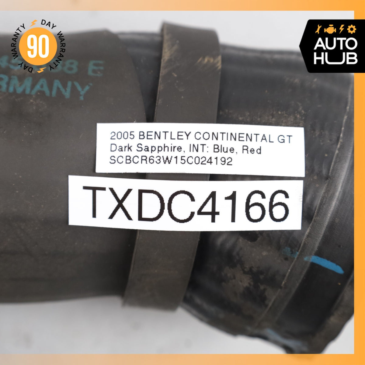 03-12 Bentley Continental GT GTC Speed 6.0L Left Side Intercooler Hose Pipe OEM - photo 9