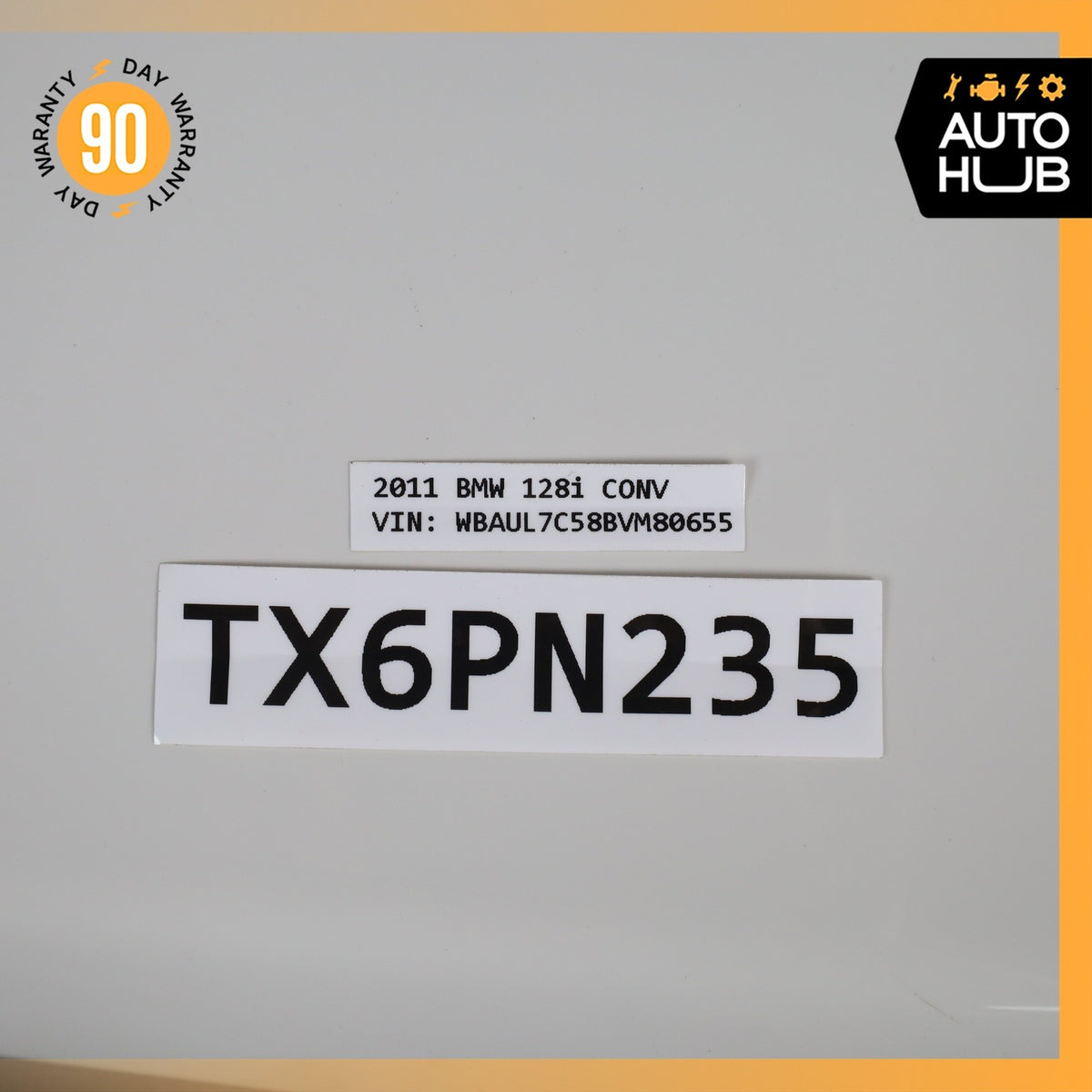 08-13 BMW E88 128i Front Right Side Fender Cover Panel White 41357133228 OEM - photo 13