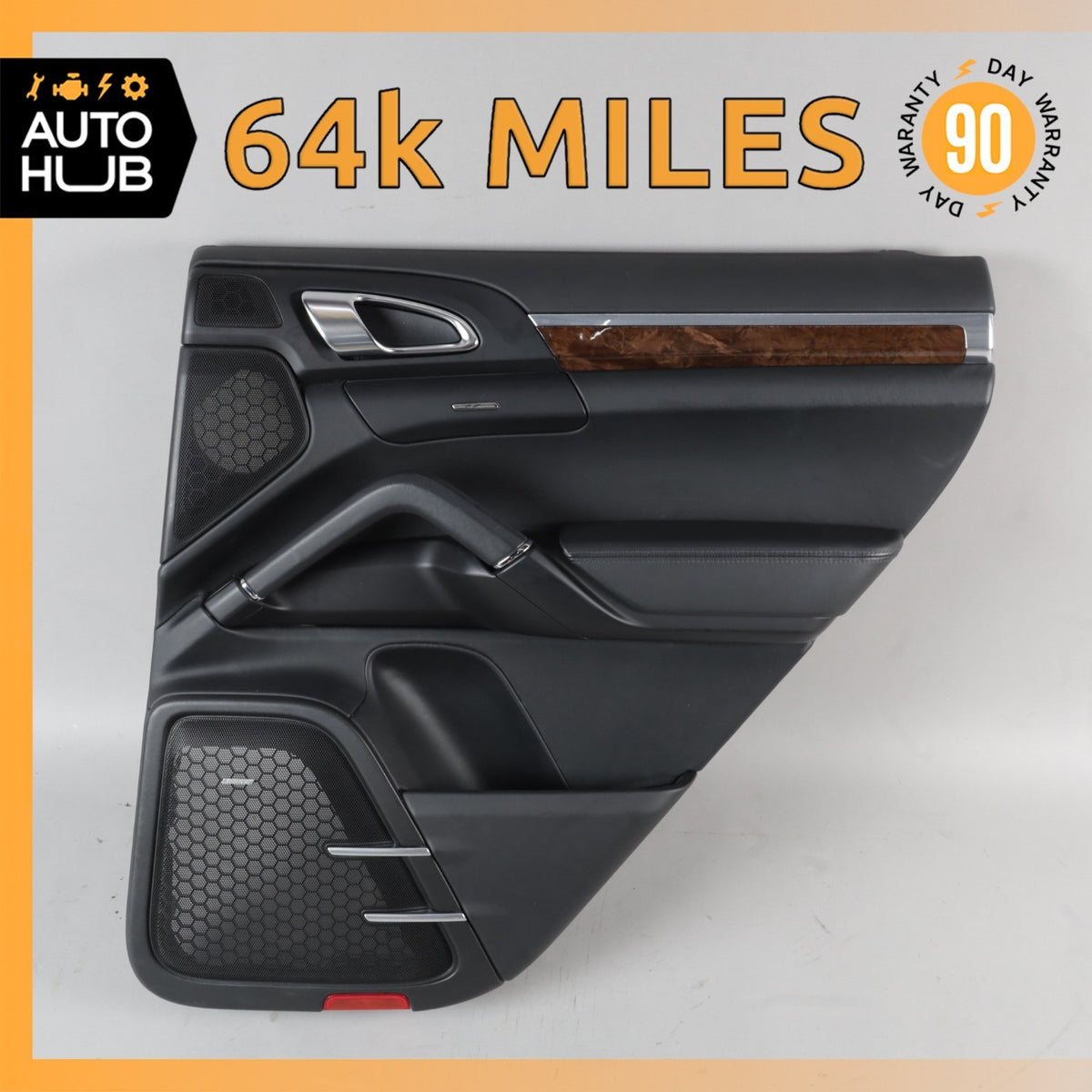 11-18 Porsche Cayenne 958 Rear Right Interior Door Panel Leather Black OEM 64k - photo 1