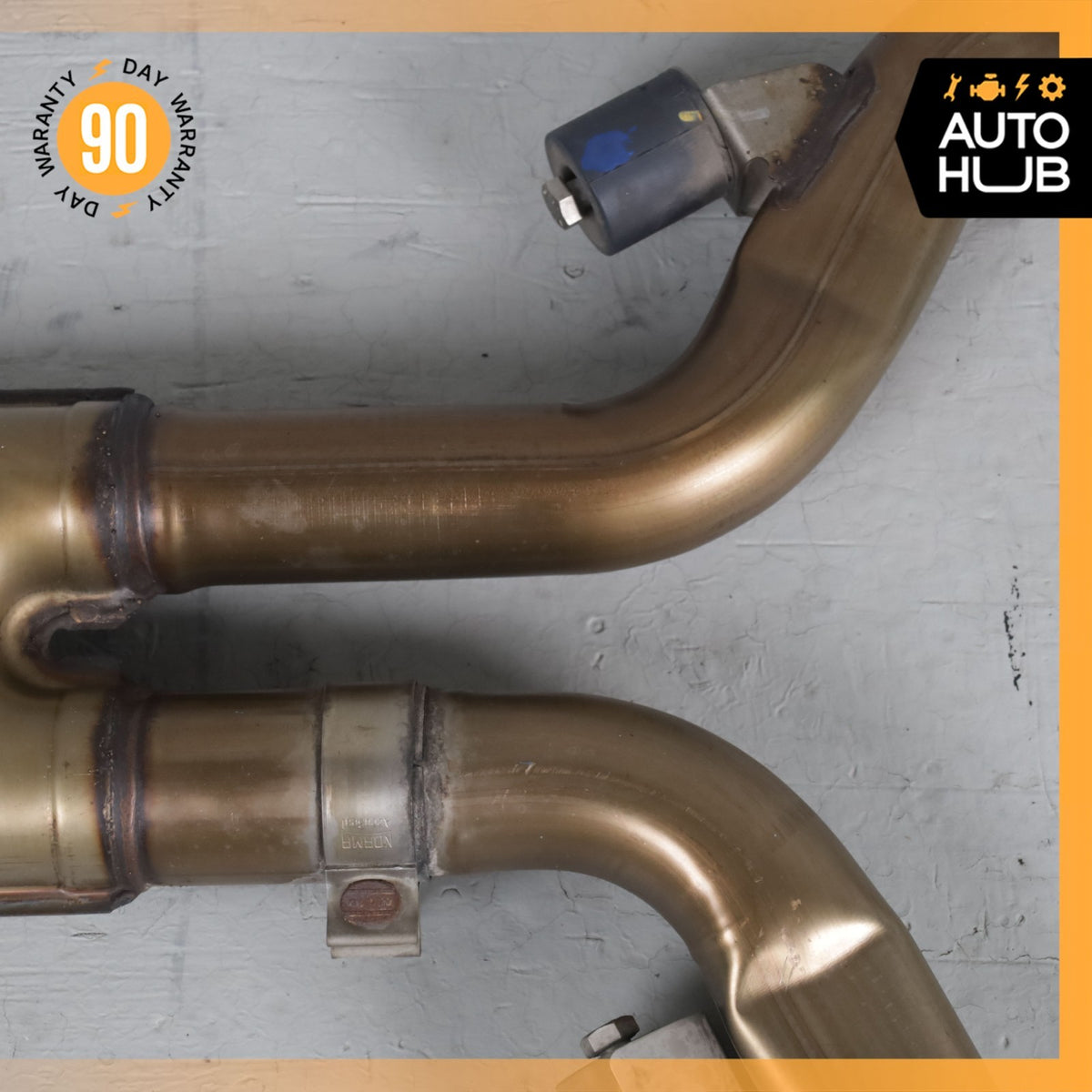 11-14 Mercedes W221 S550 Engine Exhaust Downpipe Resonator Set 2214907336 OEM - photo 3