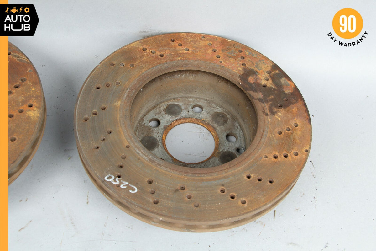 08-14 Mercedes W204 C250 C300 Front Brake Rotors Disc Left and Right Set OEM - photo 7