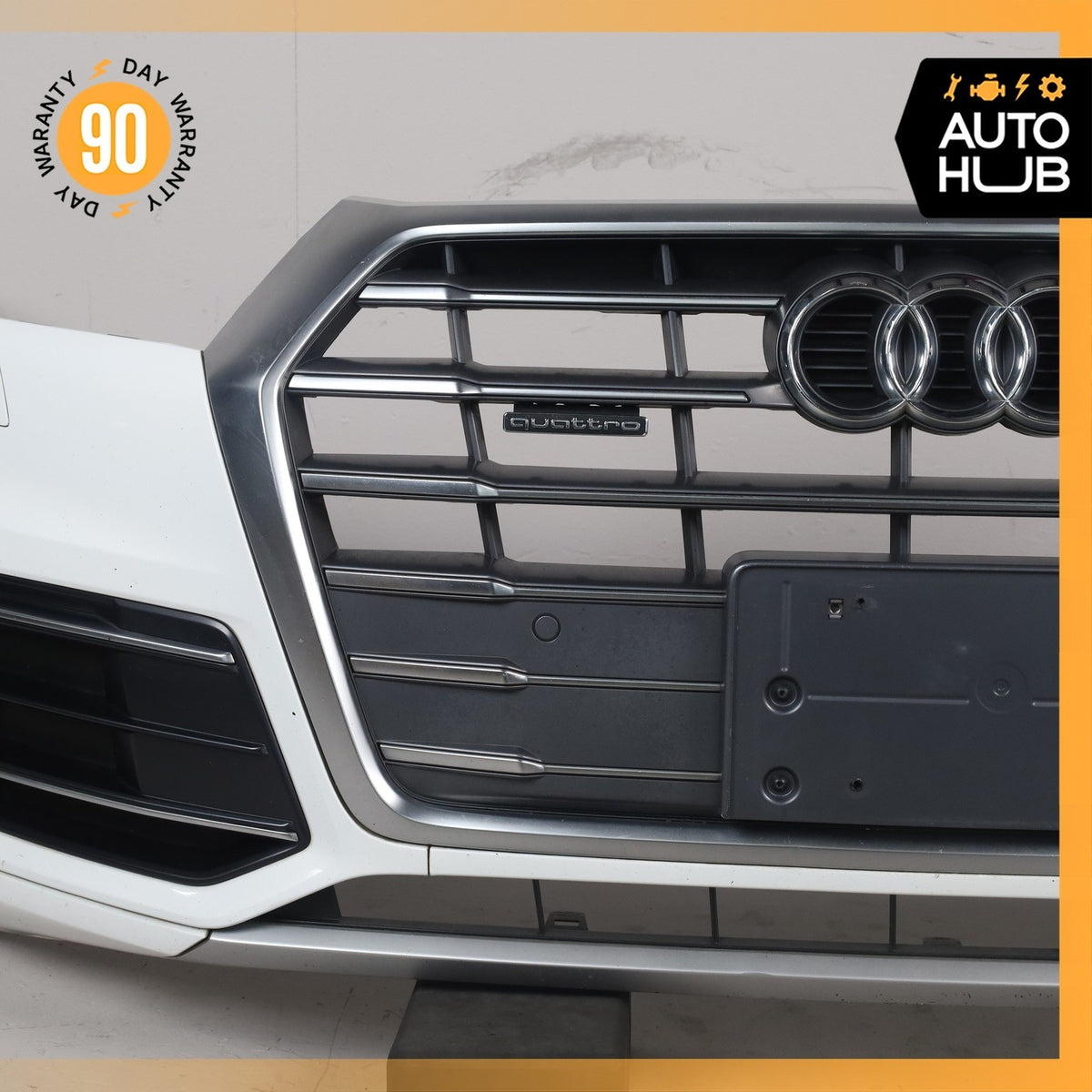 18-20 Audi FY Q5 Front Bumper Cover Assembly White OEM - photo 6