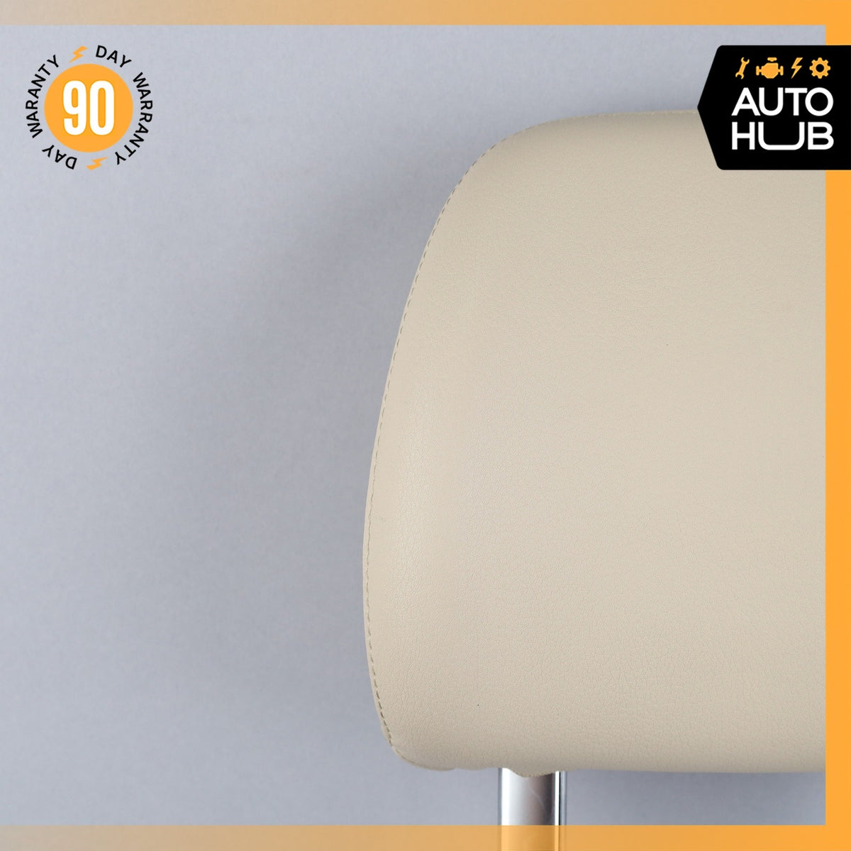 Audi 4M Q7 Front Left Side Seat Cushion Headrest Head Rest Beige OEM 87k - photo 3