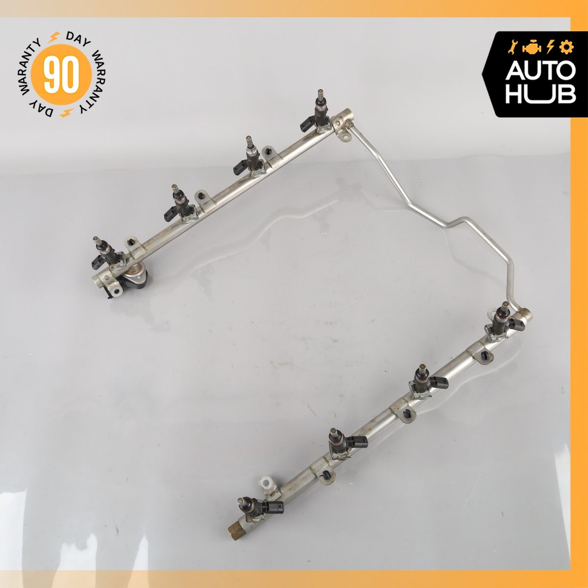 Mercedes W211 E63 SL63 CL63 AMG Engine Fuel Injector Rail w/ Injectors OEM - photo 3