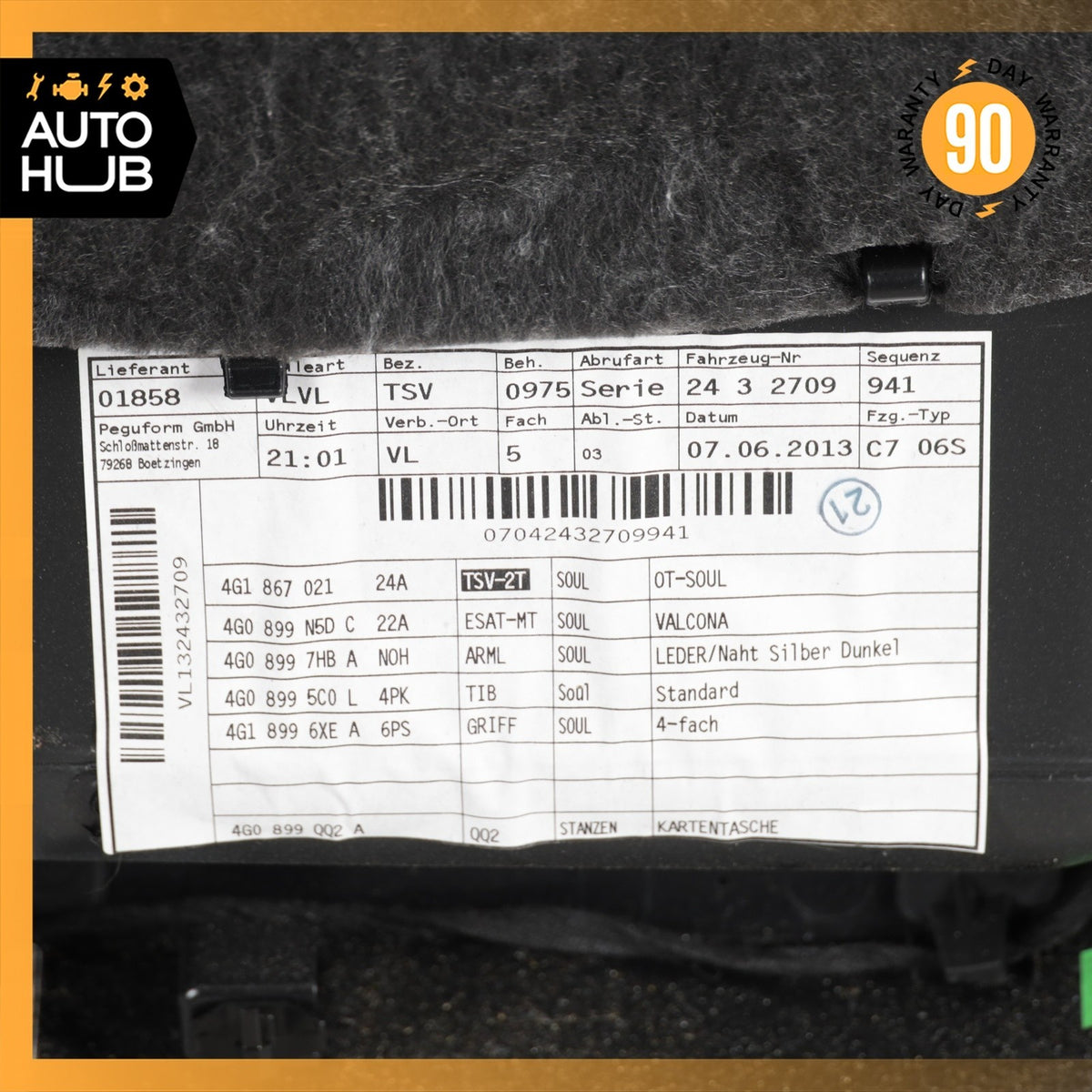 12-18 Audi C7 S6 A6 Front Left Side Interior Door Panel 4G1867103AD OEM - photo 23