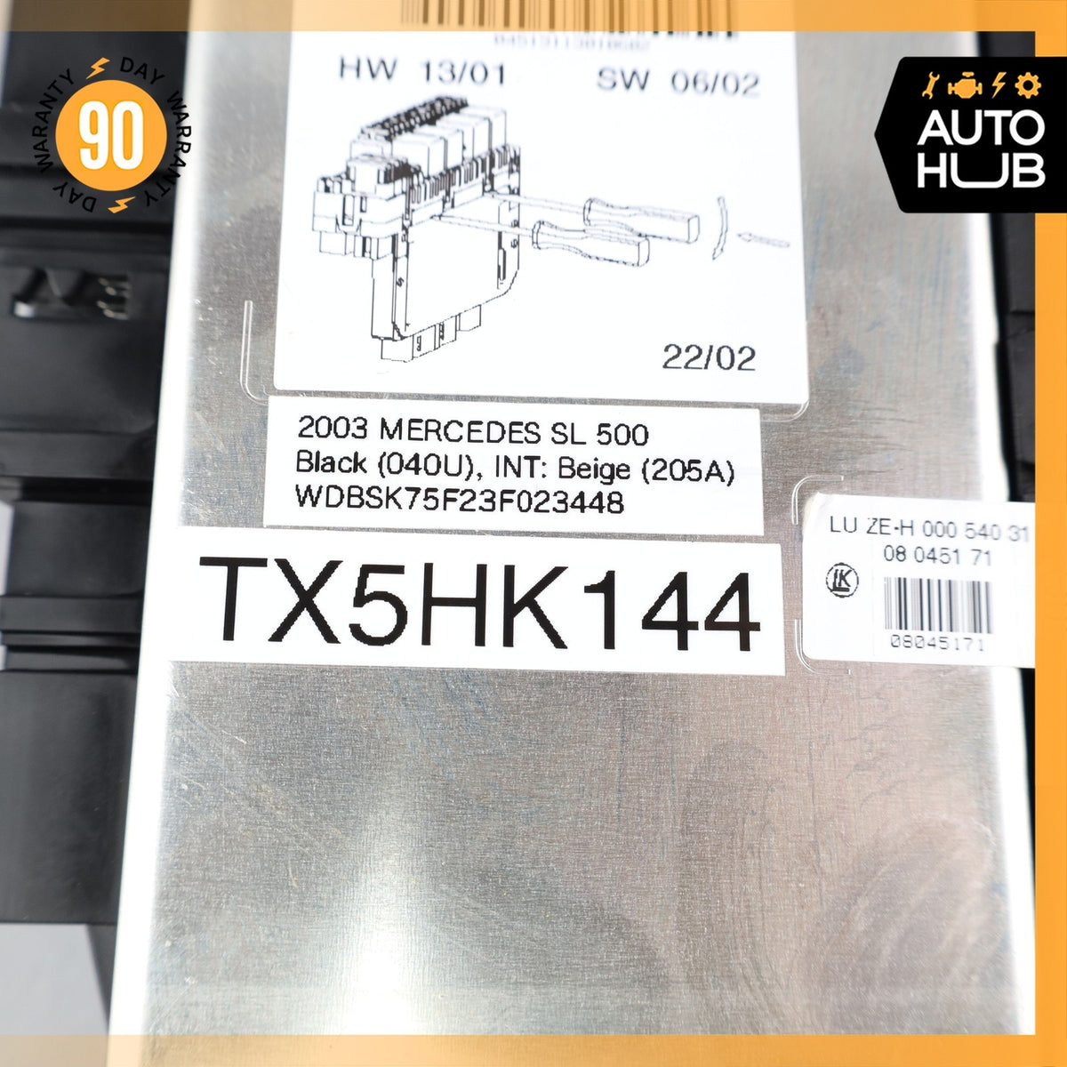 03-12 Mercedes R230 SL500 SL55 AMG Rear SAM Fuse Box Relay Module OEM - photo 10