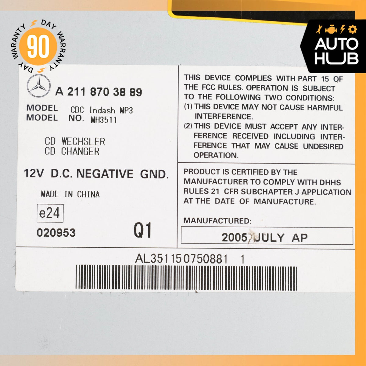03-13 Mercedes R171 SLK280 CLS550 E55 AMG Radio 6 Disk CD Changer Player OEM - photo 13