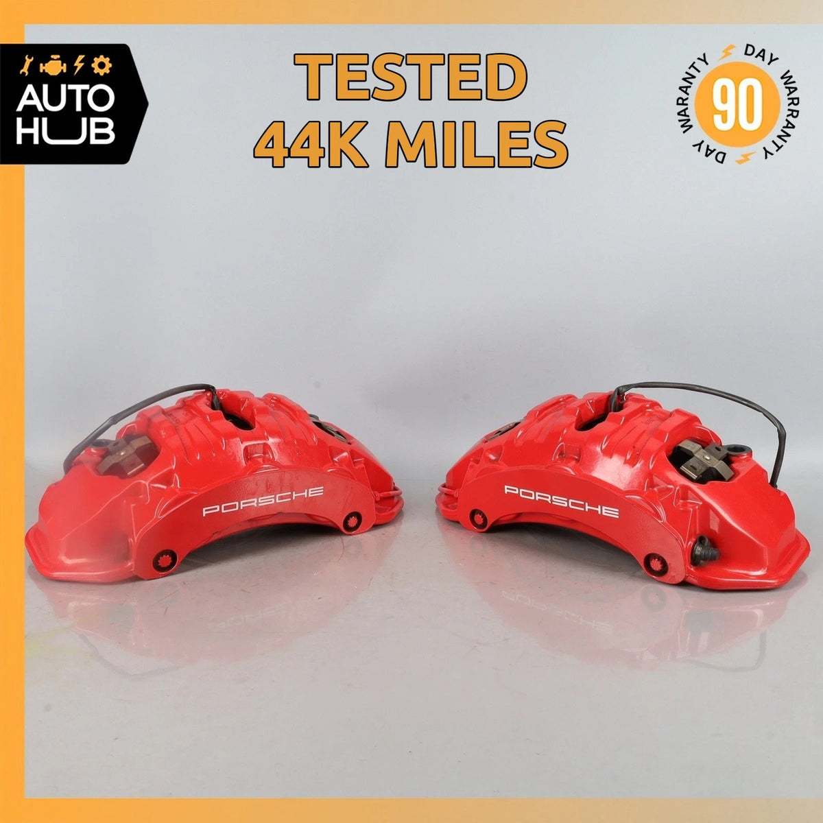 10-18 Porsche Macan 95B Cayenne Front Brake Calipers Left & Right Set OEM 44k - photo 1