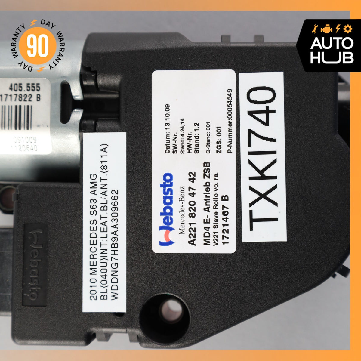 07-13 Mercedes W221 S63 AMG S550 S400 Sunroof Sun Roof Motor 2218204742 OEM - photo 10