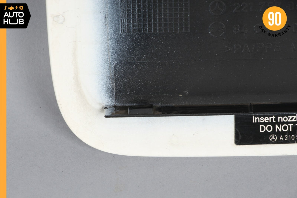 07-13 Mercedes W221 S550 S350 Fuel Door Lid Gas Tank Cover White 2217570006 OEM - photo 9