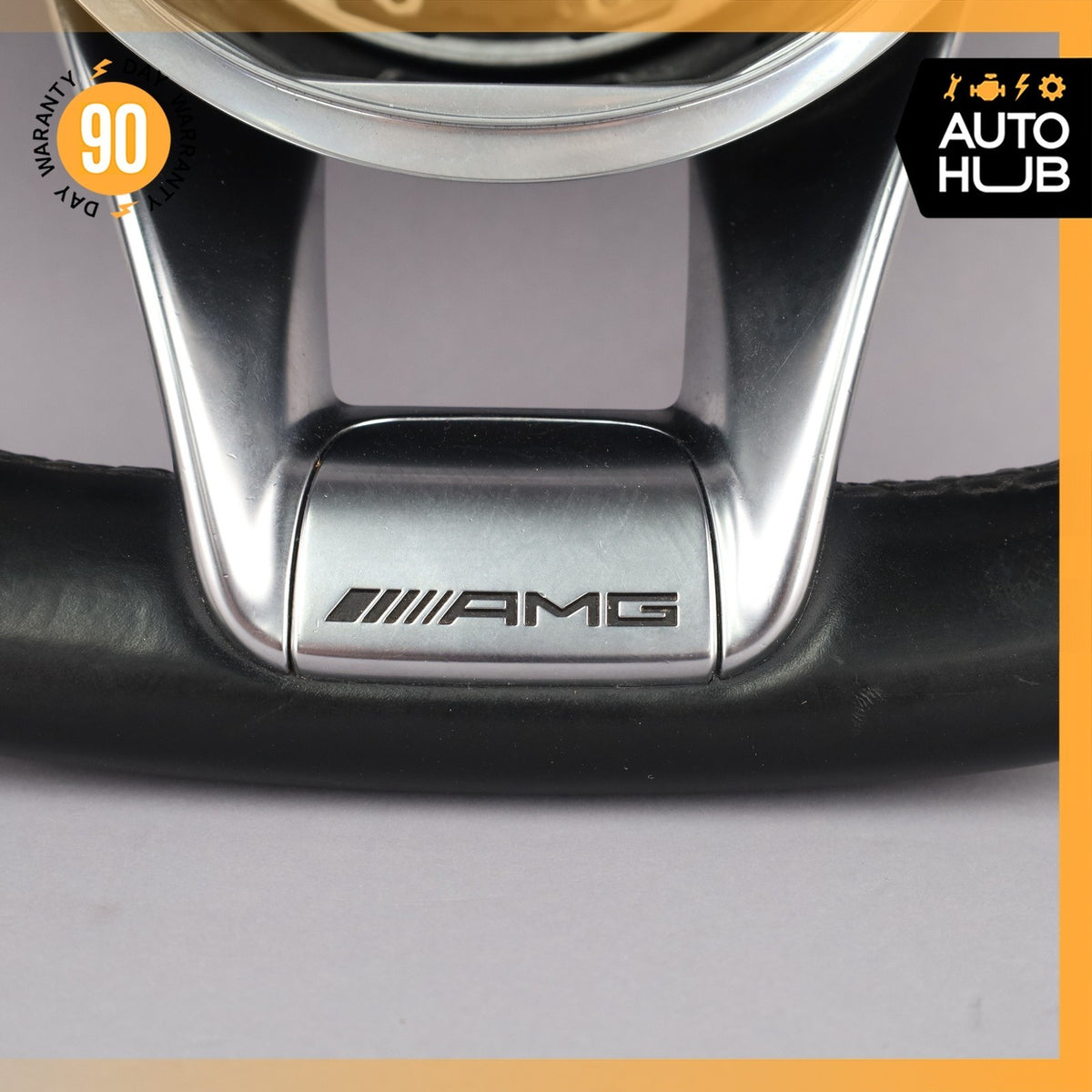 15-18 Mercedes W205 C43 GLC63 AMG Steering Wheel Flat Bottom Suede OEM - photo 6