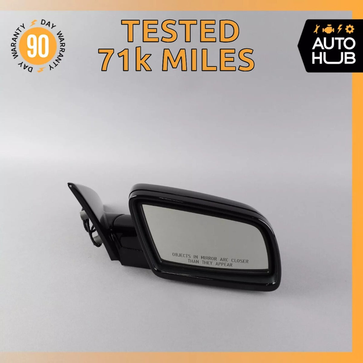 06-10 BMW E64 650i Right Passenger Side Rear View Door Mirror Jet Black OEM 71k - photo 1