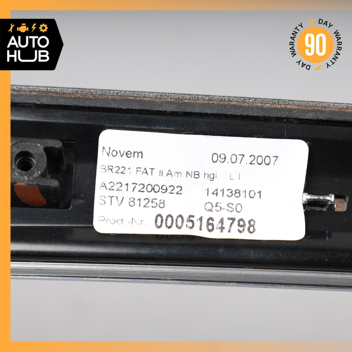 07-09 Mercedes W221 S550 S63 AMG Front Left Side Door Panel Trim 2217200922 OEM - photo 11