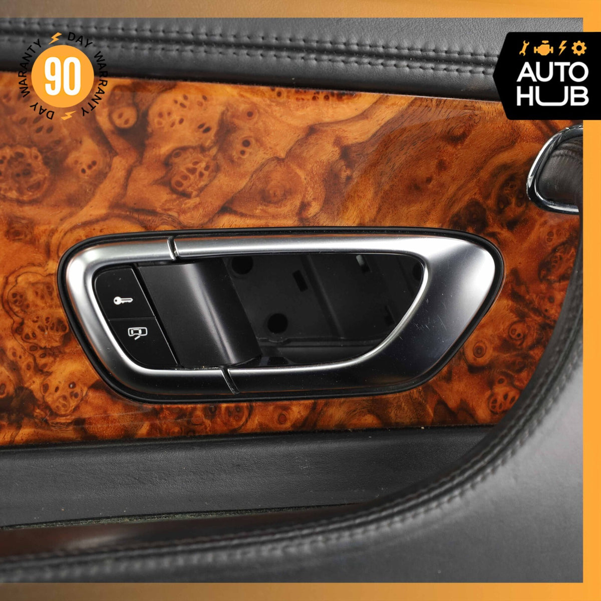 03-10 Bentley Continental GT Left Driver Side Interior Door Panel Black OEM 96k - photo 9
