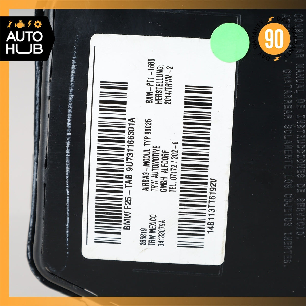 BMW F25 X3 X4 Front Left Driver Side Seat Air Bag Airbag OEM - photo 3