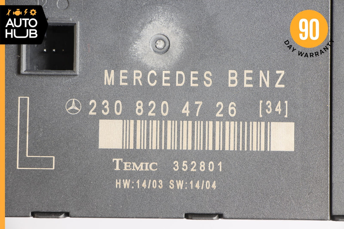 03-12 Mercedes R230 SL500 SL55 AMG SL550 Door Control Module Left Side OEM - photo 9