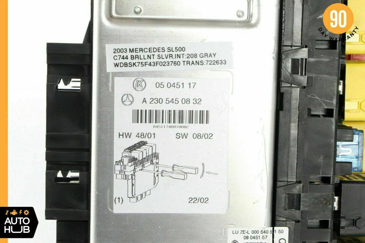 03-12 Mercedes R230 SL500 SL550 SLR Front Left SAM Fuse Box Control Module OEM - photo 10
