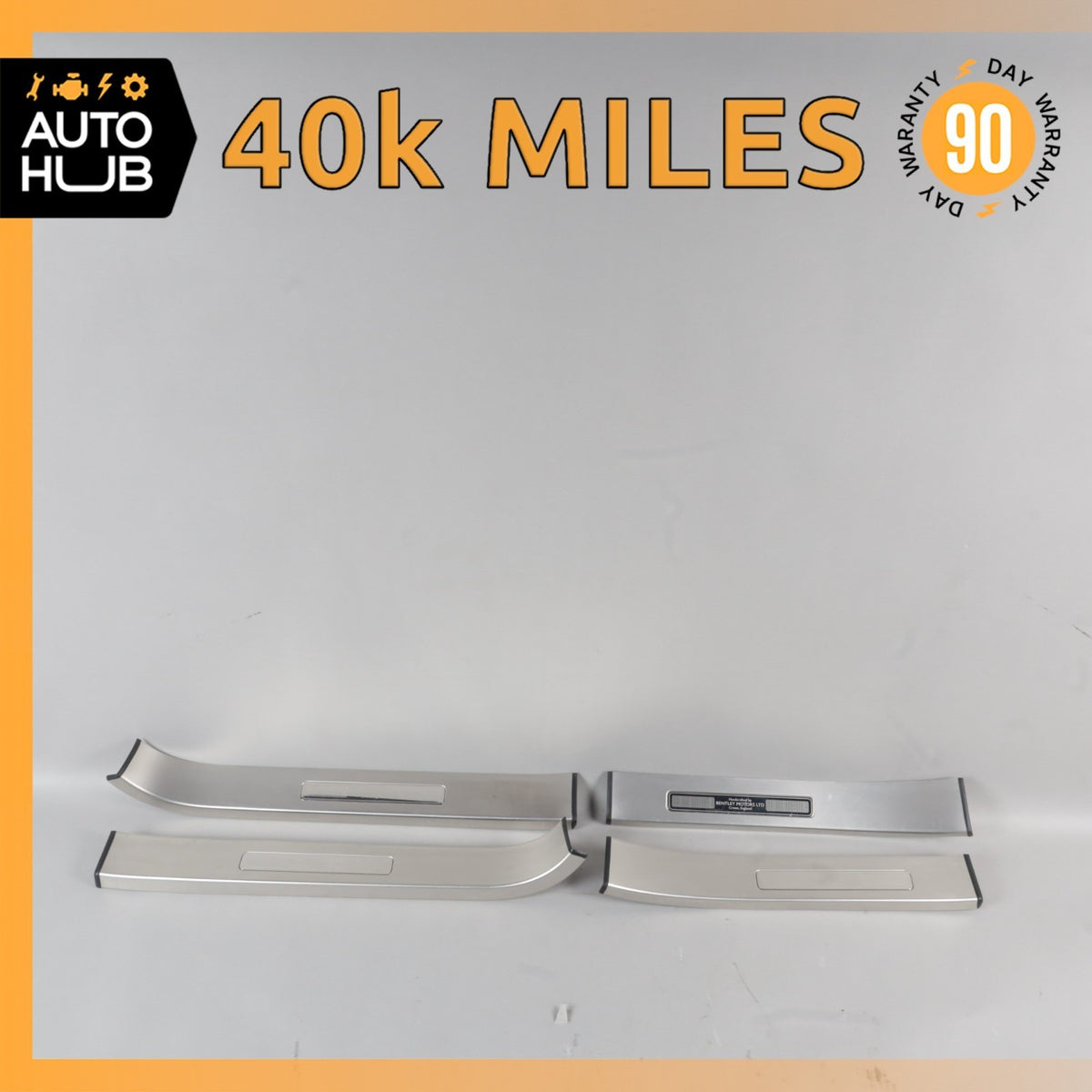 14-18 Bentley Flying Spur Front & Rear Side Door Step Sill Set OEM 40k - photo 1