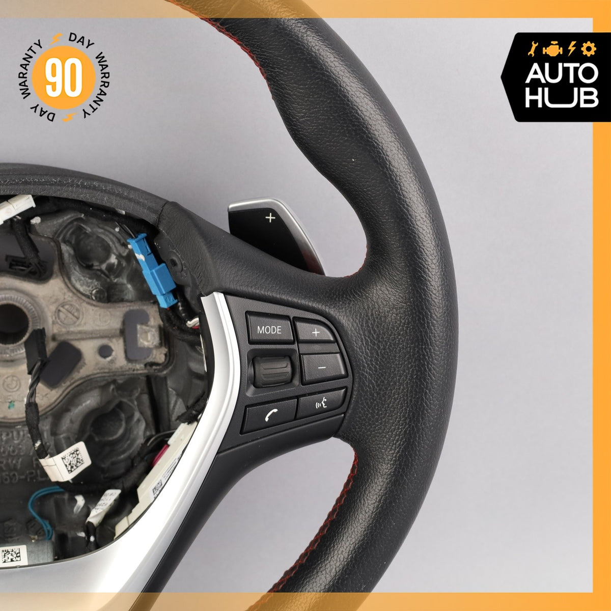 12-17 BMW F32 435i 428i Sport Leather Steering Wheel 32306863347 OEM - photo 4
