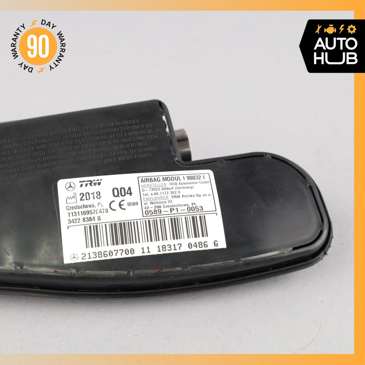 17-23 Mercedes W213 E300 E450 E53 AMG Front Left Driver Side Seat Airbag SRS OEM - photo 3