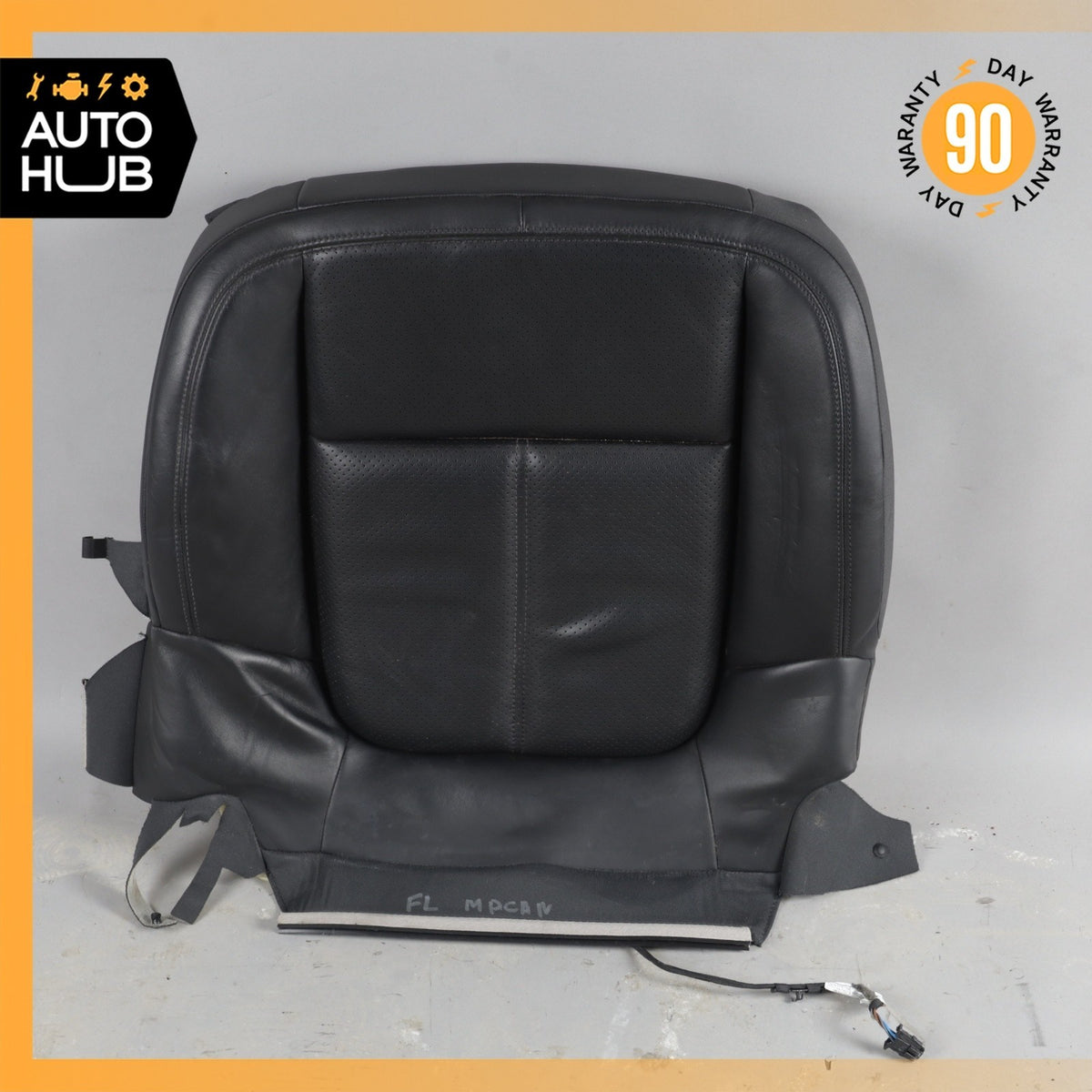 15-18 Porsche Macan 95B Front Left Lower Bottom Seat Cushion Leather Black OEM - photo 2