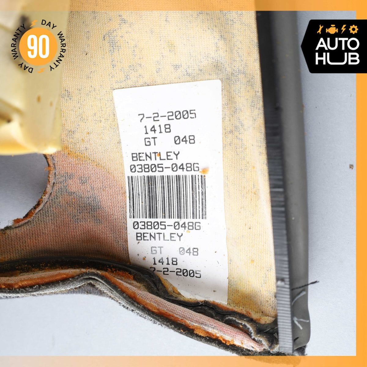 03-06 Bentley Continental GT Front Right Side Seat Top Upper Back Cushion OEM - photo 13