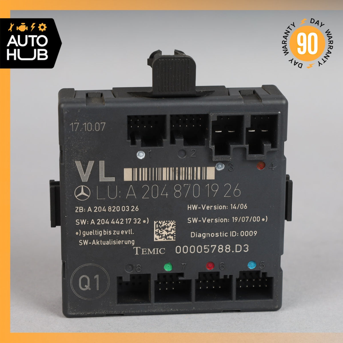 08-18 Mercedes W204 C350 E400 CLS550 Front Left Side Door Control Module OEM - photo 1
