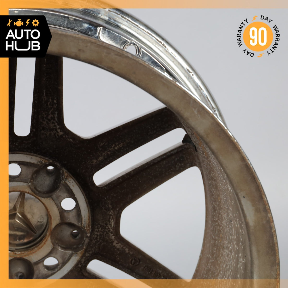 Mercedes W204 C350 C63 AMG 8.5 x R17 17" Rear Wheel Rim Chrome 2044014602 OEM - photo 13