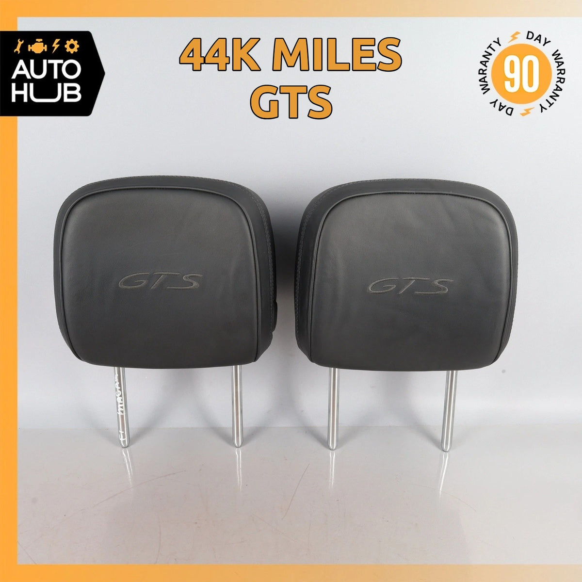 15-26 Porsche Macan 95B GTS Front Headrest Head Rest Leather Set of 2 OEM 44k - photo 1